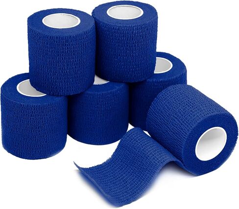 FriCARE Latex Free Self Adhesive Bandage, Green Athletic Wrist Spat Tape, First Aid Supplies Medical Tape Self-Adherent Cohesive Bandages, Non-Woven Elastic Vet Wrap Fluorescent 6 Rolls 2" x 5 Yards in Kuwait