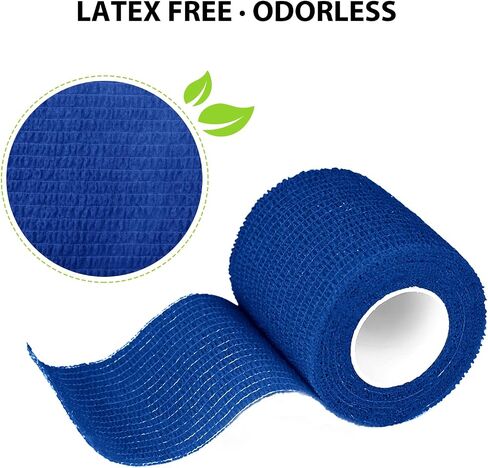 FriCARE Latex Free Self Adhesive Bandage, Green Athletic Wrist Spat Tape, First Aid Supplies Medical Tape Self-Adherent Cohesive Bandages, Non-Woven Elastic Vet Wrap Fluorescent 6 Rolls 2" x 5 Yards in Kuwait