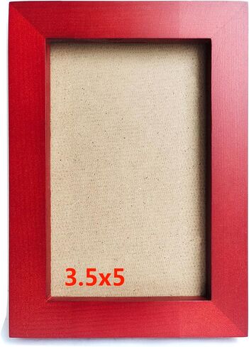 ZXT-parts 3.5x5 Picture Frames Brown Photo Frame. Solid Wood, Plastic Panel, The Tabletop or The Wall. in Saudi Arabia