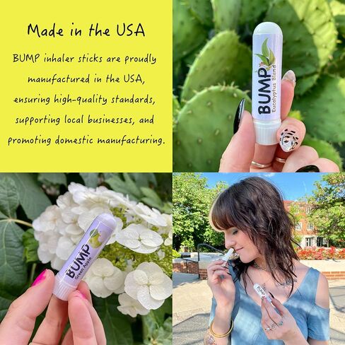 TN Scientific | Bump 7-Pack Full Set Aromatherapy Nasal Inhaler Sticks - Refreshing Peppermint, Menthol, and Essential Oil Blend for Enhanced Focus, Energy Boost, and Cooling Sensation in Saudi Arabia