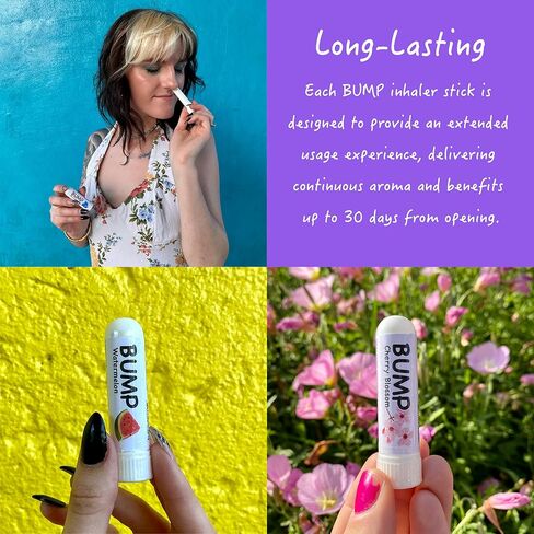 TN Scientific | Bump 7-Pack Full Set Aromatherapy Nasal Inhaler Sticks - Refreshing Peppermint, Menthol, and Essential Oil Blend for Enhanced Focus, Energy Boost, and Cooling Sensation in Saudi Arabia
