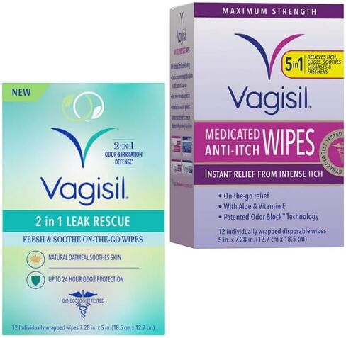 Sensitive Scents On-The-Go Feminine Cleansing Wipes, pH Balanced, Individually Wrapped + King Combo QR Code (Assorted Lavander, Peach, Anti-itch, 8 Spk) in Saudi Arabia