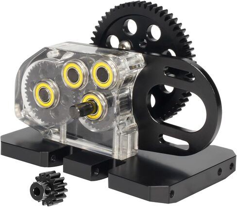 ناقل الحركة AMK 1/10 من الأكريليك الشفاف 2 علبة تروس نقل الحركة المنخفضة لـ 1/10 RC Crawler Comp يبني عنصر Gspeed LCG Chassis SCX10 II ترقية الملحقات (SCX10 II ناقل الحركة من ألياف الكربون) in Saudi Arabia