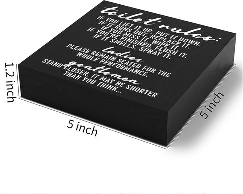 Funny Bathroom Wooden Box Sign Plaque Get Naked Just Kidding This is a Half Bath Wood Box Sign Rustic Art Home Bathroom Shelf Desk Decor 5 x 5 x 1 Inches in Kuwait