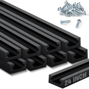 Zonon 8 Pack 48 Inch T Track for Woodworking with Screws Aluminum T Track Double Cut Profile Universal T Tracks with Predrilled Mounting Holes Woodworking Tools for Drill Press Table, Router Table