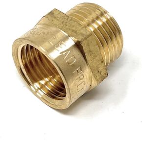 G Thread (Metric BSPP) Male to NPT Thread Female Pipe Fitting Adapter - Lead-Free Adapter (1/2 inch)