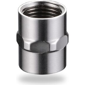 Brass Pipe Fitting Coupling, Shower Coupling, G 1/2" x G 1/2" IPS Female Threaded（1.18" length）, for Home Plumbing Pipes Extened, Hose Extender Couplings, Polished Chrome
