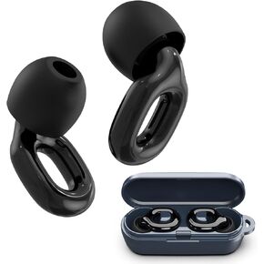 ERXY Ear Plugs for Sleeping Noise Reduction Silicon Earplugs 8 Pieces with Storage Case 26dB Noise Cancelling for Work, Study, Sleep, Swimming, Exercise, Concert (Black)