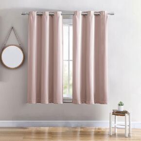 Cathay Home Room Darkening Blackout Thermal Insulated Energy Saving Grommet Curtain/Drape Window Treatment for Living Room/Bedroom - Single Panel (40-inch Wide by 63-inch Long, Blush) in Saudi Arabia