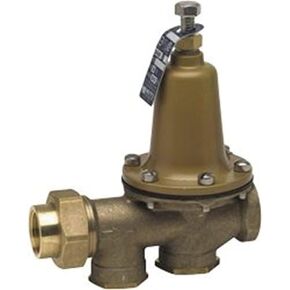 Watts LF25AUB-Z3 Series 1" Lead-Free Cast Copper Silicon Alloy Water Pressure Reducing Valve, Solder Union Inlet x NPT Female Outlet, Polymer Seat, Adjustable Pressure 25 to 75 psi, Maximum 300 psi