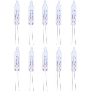 12 Volt Mini Christmas Replacement Bulbs for Incandescent String Lights, Pinched Base, 0.96 Watt, 80 mA (20), White