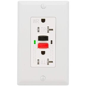 ANKO GFCI Outlet 20 Amp, UL Listed, Tamper-Resistant, Weather Resistant Receptacle Indoor or Outdoor Use, LED Indicator with Decor Wall Plates and Screws