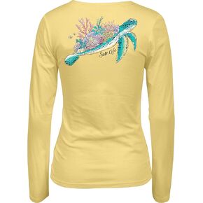 Salt Life Women's Turtle Reef Long Sleeve V-Neck Tee