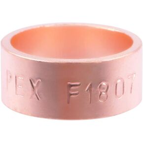 Litorange Lead-Free Copper (Better than Brass & Stainless Steel) PEX Pipe Crimp Clamp Ring 1/2 Inch 1/2" Plumbing Fittings Pack of 25