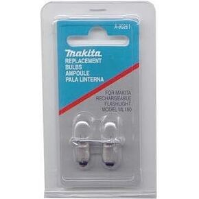 Makita A-90261 Replacement Bulbs for Makita Rechargeable Flashlight ML180, 18V, 2 Pack