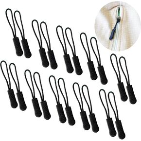 JODIOX 20 Pcs Replacement Zipper Pulls Pink Zipper Pull Cord Extender for Backpacks, Jackets, Luggage, Purses, Handbags (22 Pink)