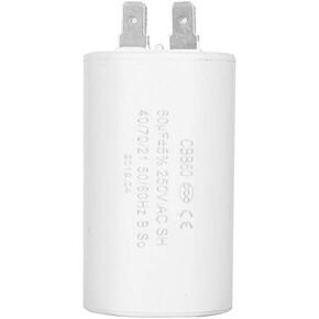 CBB60 Run Capacitor, AC 250V 60uF Motor Run Start Capacitor Frequency 50/60Hz 2 Pin for Motor Air Compressor