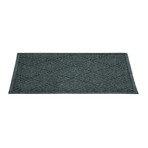 Guardian Floor Protection EGDFB030504 EcoGuard Diamond Indoor Wiper Floor Mat, Recycled Plactic and Rubber, 3" Length, 5' Width, Charcoal Black