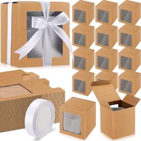 Ctosree 50 Pcs Gift Boxes for Sublimation Mugs, Mug Boxes for Shipping Exhibition Boxes for 11oz, 12oz, 15oz Sublimation Mugs Blank Mug Box Cups Gift Wrapping (Laser)