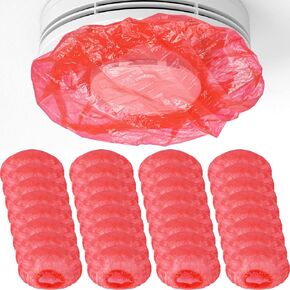 Woanger 80 Pieces Smoke Detector Fire Alarm Dust Cover Plastic Fire Alarm Cover Thicken Elastic Paint Cover for Commercial Building or Home Use