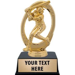 Crown Awards Softball Trophies with Custom Engraving, 6" Personalized Girls Softball Champion Trophy On Black Base Prime