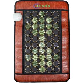 Acada Infrared Heating Pads,Tourmaline Crystal Turquoise Green Aventurine Pad,59" L x 24" W,Negative Ion Mat,Mat with 4 Types of Hot Stones, Relieve Muscle Fatigue, Bio Mat Infrared with Stones
