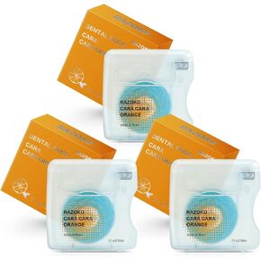 RAZOKO Coconut-Oil Infused Woven Dental Floss,Vegan and Cruelty-Free,Mint 6 Month Supply(33 Yds x 3 Units)