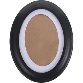 ARTIBETTER 7 Inch Classic Oval Wood Picture Frame Wall Hanging Decoration- Send Seamless Nail and S Nail (Black)