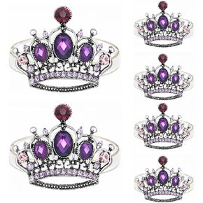 Sliver Crown Napkin Rings Set of 6 for Dinning Table Setting, Rustic Dinner Tables Setting Decoration for Wedding Receptions, Christmas Holiday Birthday Party Dinner Parties (crown-6pc)