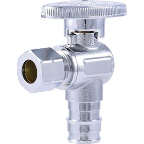 SharkBite 1/2 Inch (3/8 Inch OD) Expansion Angle Stop Valve Connector for PEX-A Pipe, Brass Plumbing Fittings, Stop Valve for PEX-A Tubing, UAB23058LFA