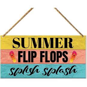 Beach Wood Sign Decor, Summer Bathroom Home Beach House Wall Decoration Bedroom Living Room Door Decor Farmhouse Hanging Sign Decorations, Housewarming Gifts for New House Home, NO Crabby Attitudes