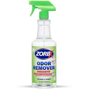 ZORBX Unscented Odor Remover Spray - Perfect Solution for Strong Odor | Advanced Trusted Formula & Fast-Acting Odor Eliminator for Dog, Cat, Puppy (32oz.)