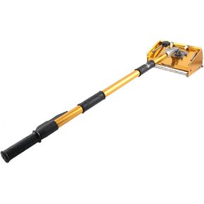 10 inch Drywall Flat Finishing Box with Extension Handle Adjustable Height 40''-64'', Aluminum Drywall Flat Finishing Box Tool