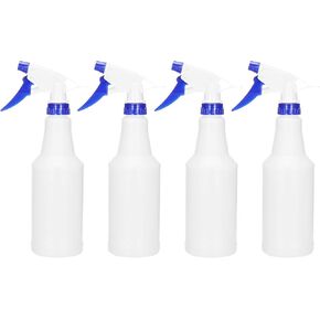 PATIKIL 500ml/16oz Plastic Spray Bottles, 4pcs Adjustable Nozzle Leak Proof Empty Water Mist Stream Sprayer for Cleaning Solutions Plants Hair, Dark Blue