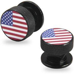 Welding Hood Helmet Pipeliner Fasteners-1Pair USA Flag Pattern Aluminum Helmet Pipeliner Headgear Replacement Parts Accessories Screws Flip Hood, Anti-Rust