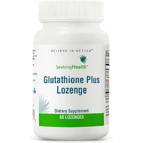 Seeking Health Optimal Glutathione Plus, 25 mg S-Acetyl-L-Glutathione with Cofactors, Immune and Detoxification Support, Liver Health, Antioxidant and Free Radical Support, Vegetarian (60 lozenges)*