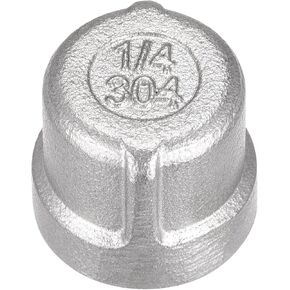 uxcell 304 Stainless Steel Pipe End Cap Fitting 1/4 NPT Female Thread Plug