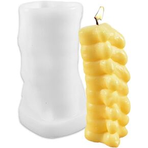 Cestony 2Pcs 3D Pumpkin Skull Wearing Wizard hat Shaped Candle Silicone Molds for Making Cake Candle Resin Pillar Aromatherapy Candles Wax Soap Flower Specimen Clay Craft