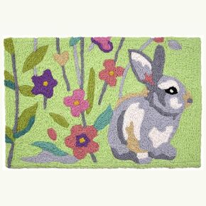 Jellybean Modern Indoor/Outdoor Mat Home Comfort Rugs 20" X 30" Rectangle Be Hoppy
