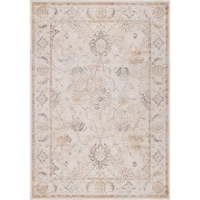 Safavieh Atlas Collection Area Rug - 5'3" x 7'7", Ivory & Beige, Vintage Oriental Distressed Design, Non-Shedding & Easy Care, Ideal for High Traffic Areas in Living Room, Bedroom (ATL987A)
