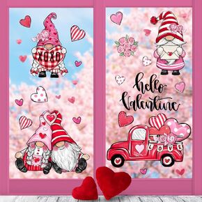 Yovkky Winter Bird Pine Tree Branch Window Clings 9 Sheet, Cardinal Bullfinch Chickadee Robin Glass Sticker Decal Snow Red Berry Decor Home Kitchen Office Fridge Decoration Kid DIY Supply Double Sided
