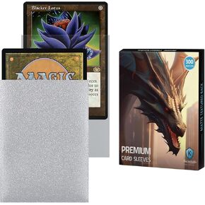 100pcs MTG Card Sleeves, White & Black Dual Matte Card Sleeves, Anti-Glare, Tear Resistant, Standard Card Size Card Sleeve Deck Protectors for MTG Yugioh Trading Cards