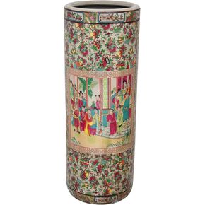 Red Lantern 24" Horse in Meadow Porcelain Umbrella Stand