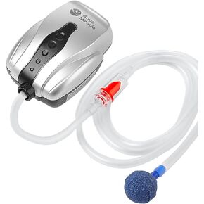 AquaMiracle Super Mini Aquarium Air Pump Ultra Quiet Fish Tank Air Pump with Innovative Piezo Technology 1 Watt Silent Fish Air Pump Oxygen Pump All-in-1 Aquarium Aerator for Tanks up to 10 Gallons