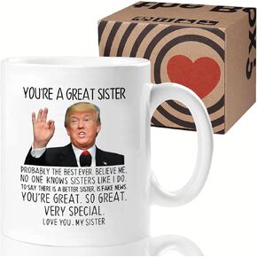 Aurahouse You're A Great Sister Mug, Funny Sister Gifts from Sister Brother, Sister Birthday Gifts, Christmas Gifts, Valentines Day, Mothers Day Gifts for Sister-in-law, Soul Sister 11 Oz Cup