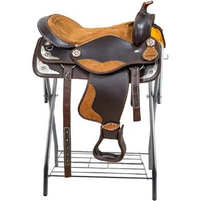 HDYEGY 2 Pack Saddle Rack Portable Folding Horse Saddle Stand for English and Western Saddles,28" L x 19" W x 37.5" H