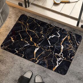 Bath Mat Rug,Modern rhomboid flower artNon Slip Quick Dry Super Absorbent Thin Bathroom Rugs Fit Under Door-Easy to clean Bathroom Floor Mats-Shower Rug for Shower Sink Bathtub(17" x 27.5"In)