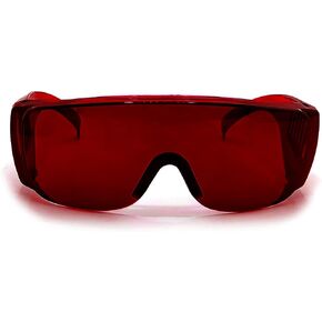 FreeMascot OD 4+ 190nm-540nm Wavelength Laser Safety Glasses for Typical 405nm, 450nm, 520nm, 532nm Laser Light for Hair Removal Laser Treatment Eye Protection Goggles (Red)