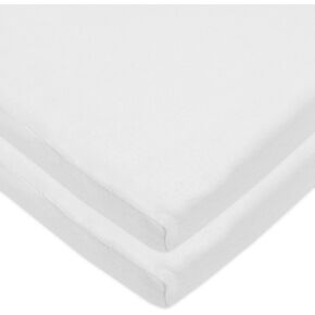 American Baby Company 15" x 33" Fitted Bassinet Sheet, 100% Natural Cotton Jersey Knit, Cream, Soft Breathable, for Boys and Girls