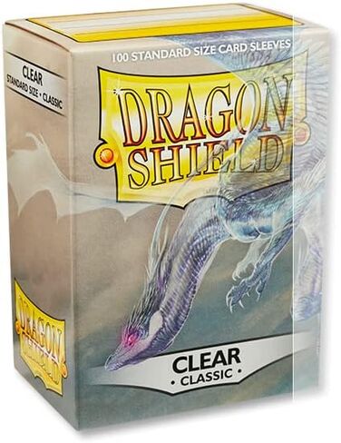 Dragon Shield 100 Count Standard Size Classic Deck Protector Sleeves (Clear) in Saudi Arabia
